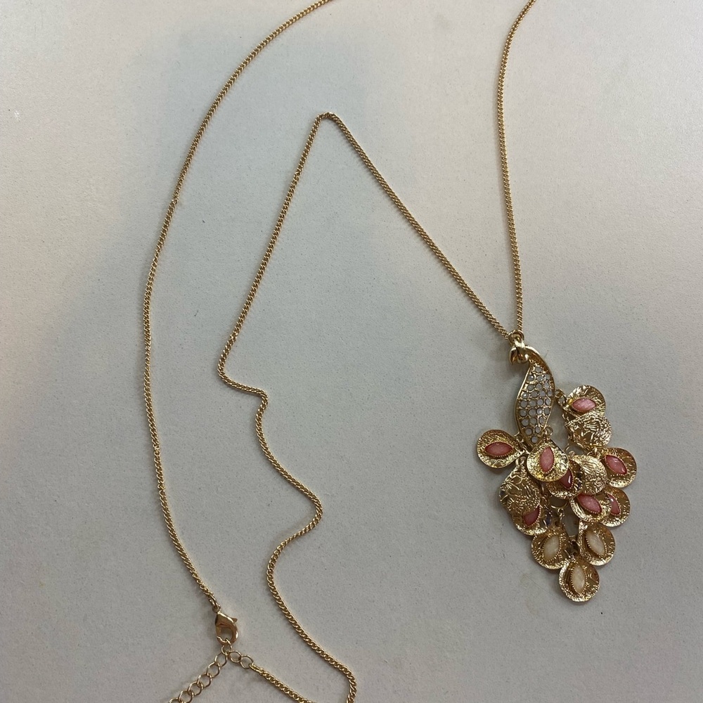 Long Peacock Necklace